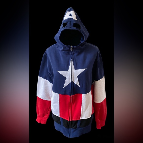 Marvel: Captain America Avenger Zip Up Hoodie Sweatshirt - Picture 10 of 17